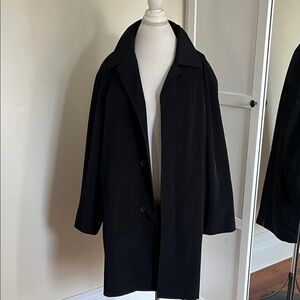 Alfani Exclusively for Macy's Black Overcoat | Men's Size 44R | Car Coat